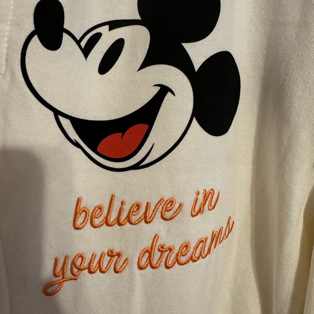 NWT Disney Mickey Mouse Design Women's Winter White Jogger   SMALL  #4 - Picture 2 of 12
